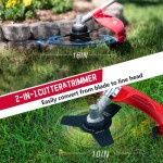 25.4cc Gas Weed Wacker, 3in1 String Trimmer/Edger 16Inch, 10Inch Brush Cutter for Garden Edging Lawn Care
